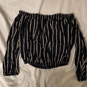 brandy stripped crop top